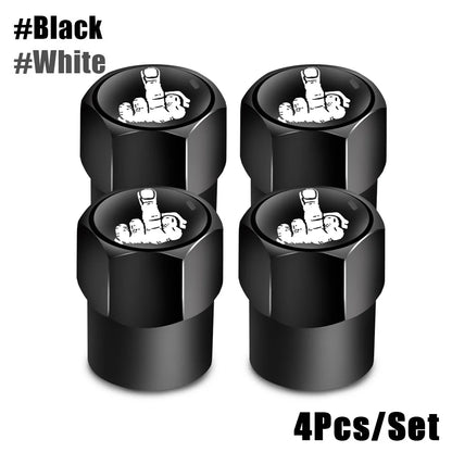 4 Pcs/Set Aluminium Alloy Cool Valve Cap