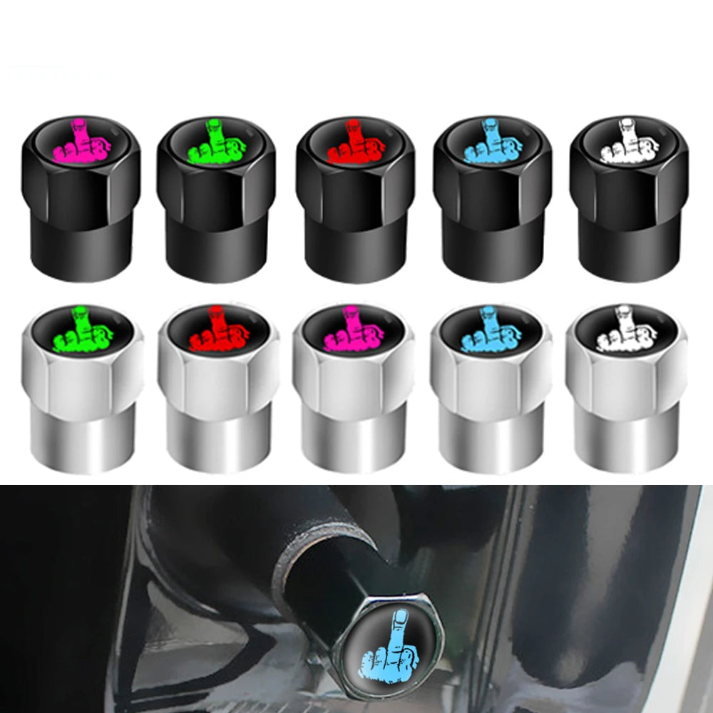 4 Pcs/Set Aluminium Alloy Cool Valve Cap