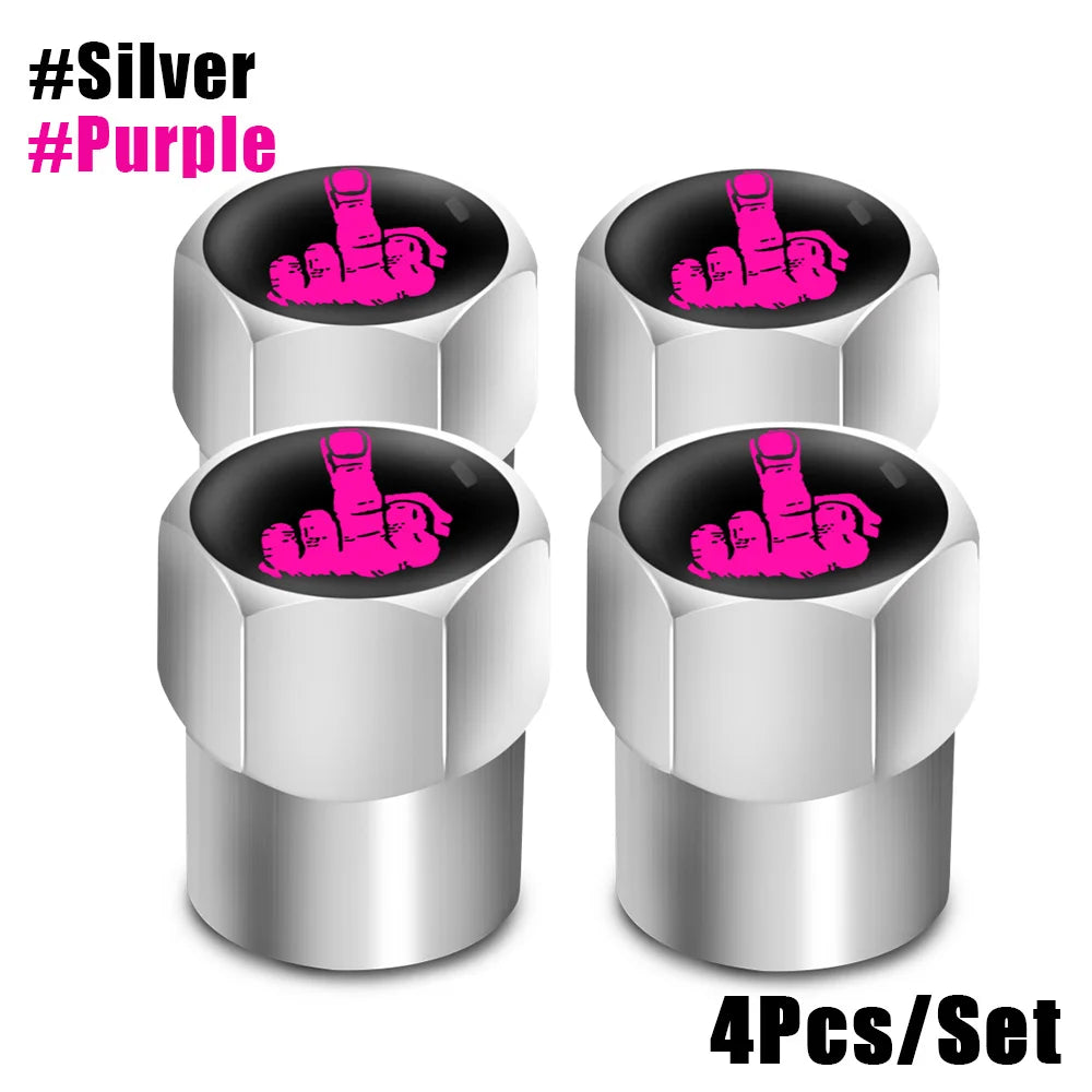 4 Pcs/Set Aluminium Alloy Cool Valve Cap