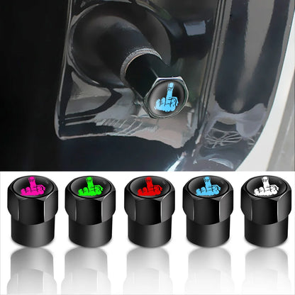 Aluminum Alloy Tire Valve Stem Caps – O-Ring Seal | Set of 4 | 18 Colors