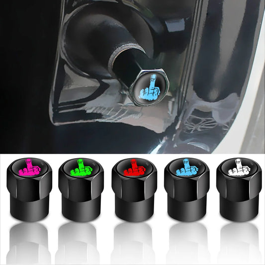 Aluminum Alloy Tire Valve Stem Caps – O-Ring Seal | Set of 4 | 18 Colors