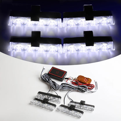 12V LED Grille Strobe Lights - Wireless Remote