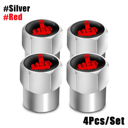 4 Pcs/Set Aluminium Alloy Cool Valve Cap