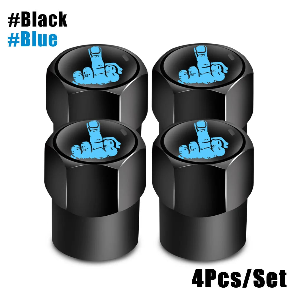 4 Pcs/Set Aluminium Alloy Cool Valve Cap
