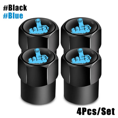 4 Pcs/Set Aluminium Alloy Cool Valve Cap