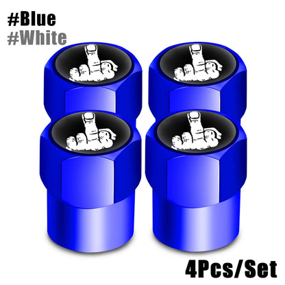 4 Pcs/Set Aluminium Alloy Cool Valve Cap