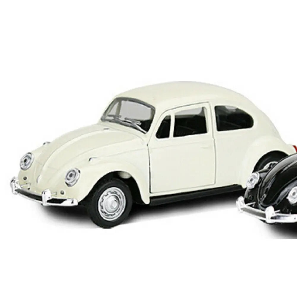 Vintage Beetle Diecast Pull-Back Car Model – Collector & Kids Toy