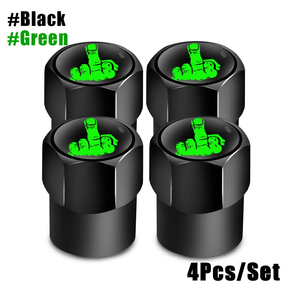4 Pcs/Set Aluminium Alloy Cool Valve Cap