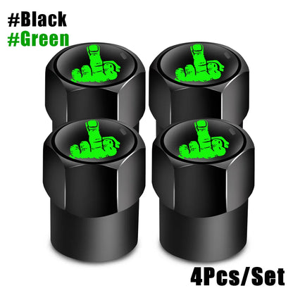 4 Pcs/Set Aluminium Alloy Cool Valve Cap