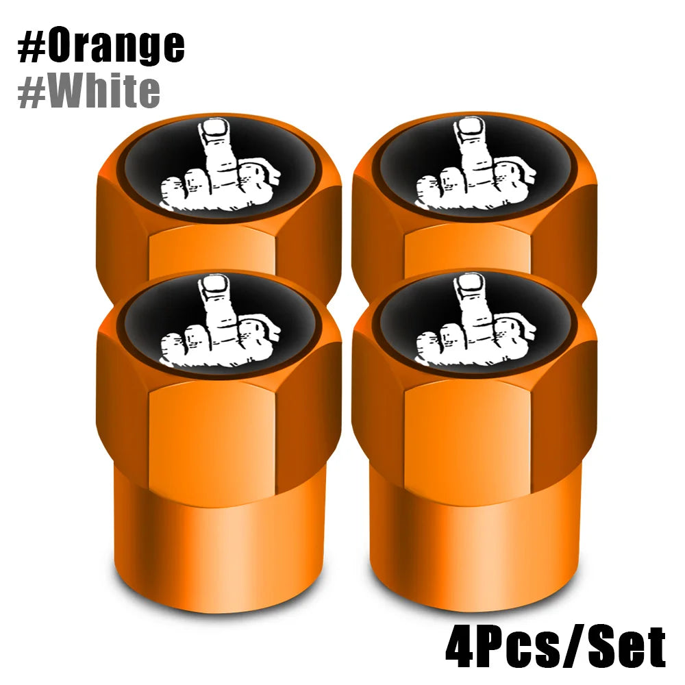 4 Pcs/Set Aluminium Alloy Cool Valve Cap