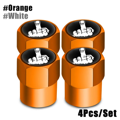 4 Pcs/Set Aluminium Alloy Cool Valve Cap
