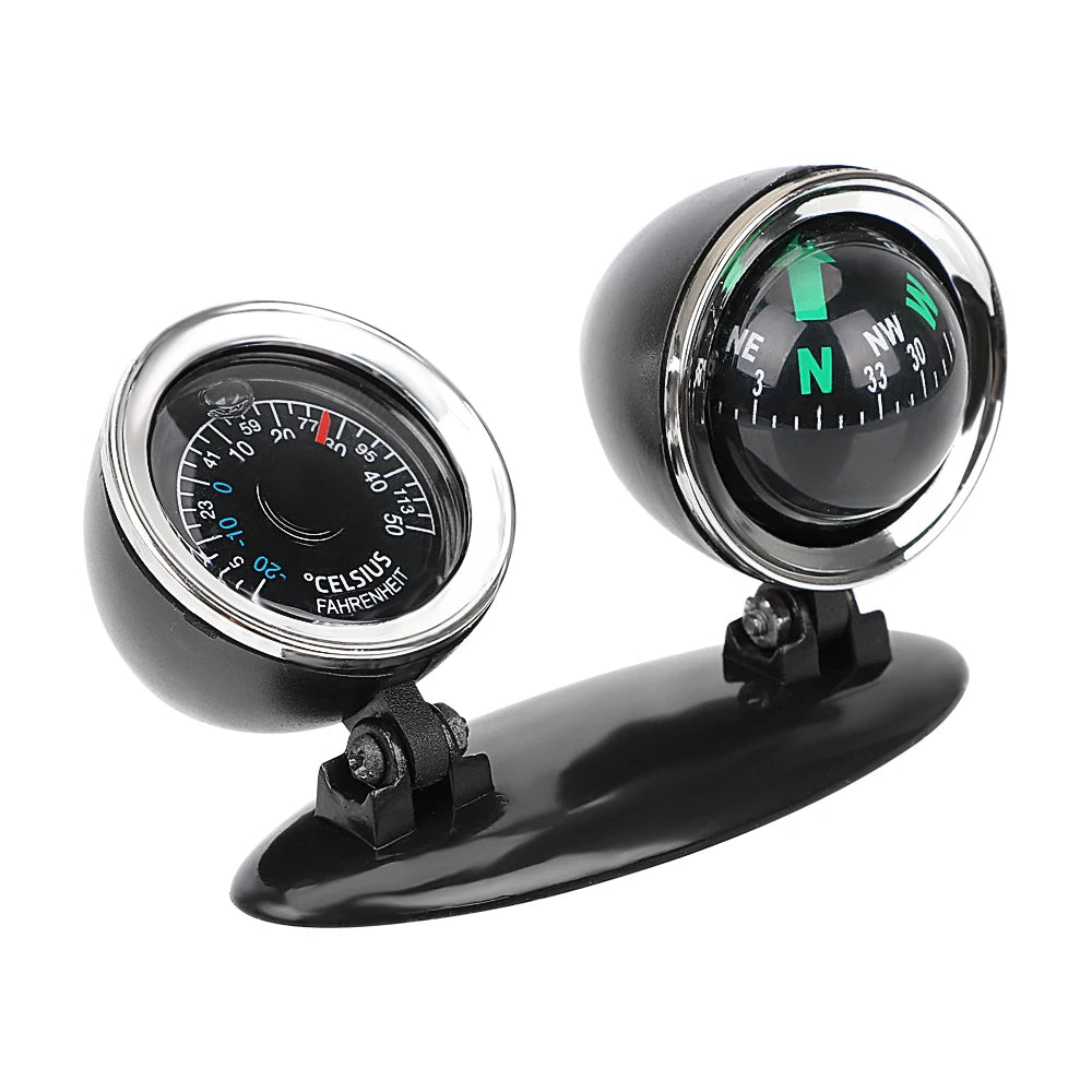 Car Ornaments Compass Thermometer