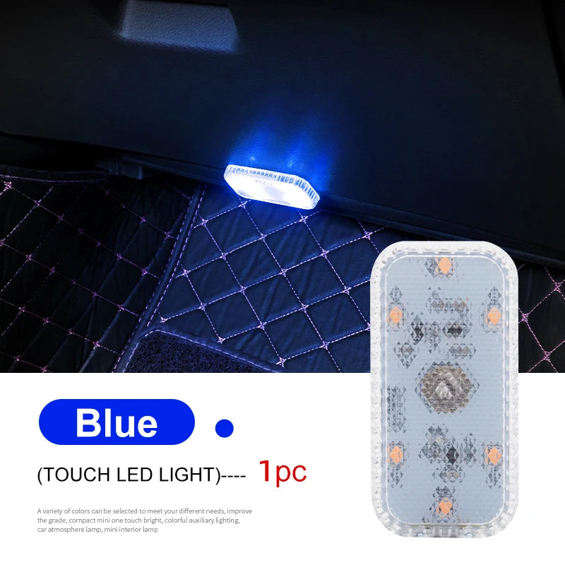 LED Touch Light Mini Wireless Car Interior Reading Lamp USB