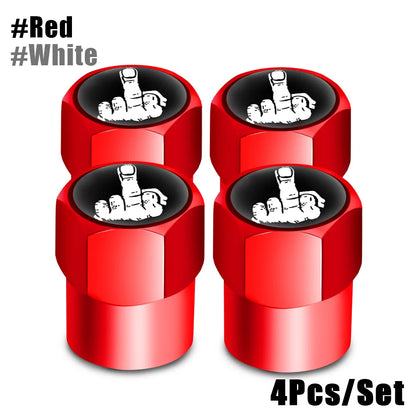 4 Pcs/Set Aluminium Alloy Cool Valve Cap