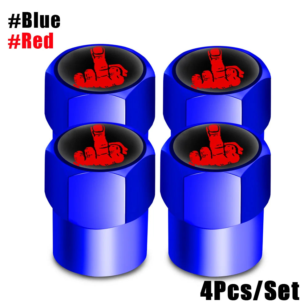 4 Pcs/Set Aluminium Alloy Cool Valve Cap