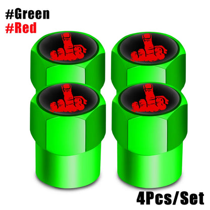 4 Pcs/Set Aluminium Alloy Cool Valve Cap