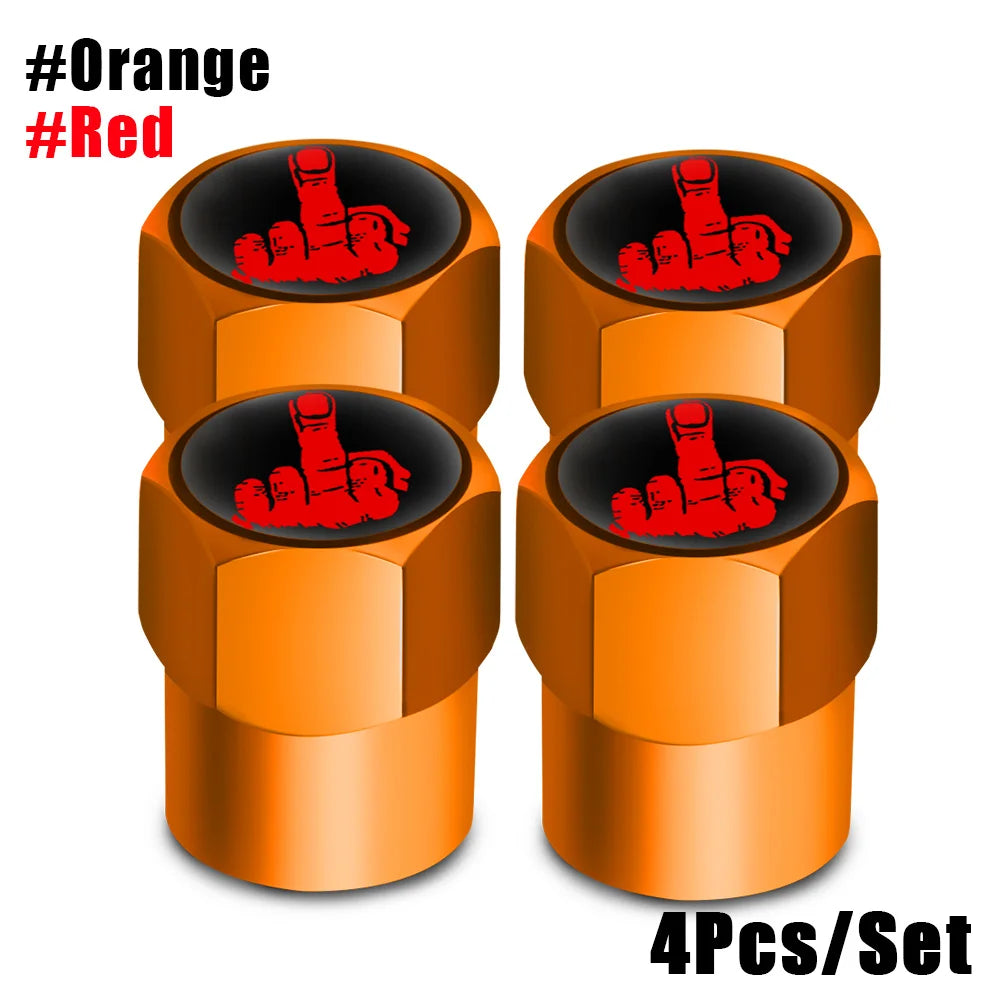 4 Pcs/Set Aluminium Alloy Cool Valve Cap