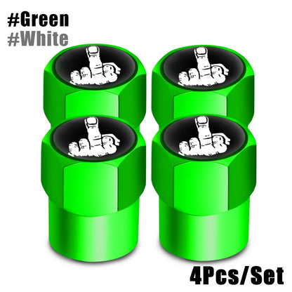 4 Pcs/Set Aluminium Alloy Cool Valve Cap