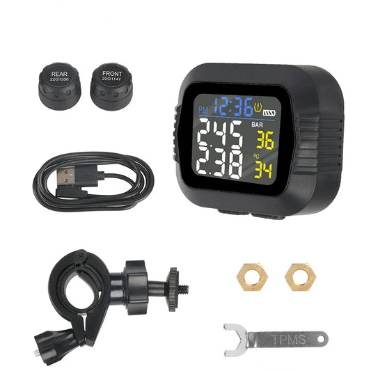 Wireless Tire Pressure Monitor + 2 Sensors
