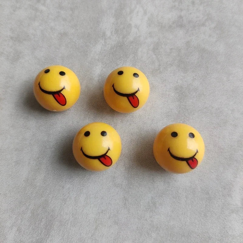 4Pcs/Set Smiley Ball Tire Valve Caps