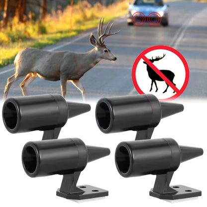 Wind-Powered Deer Warning Whistles - 4pcs Wildlife Alert Set