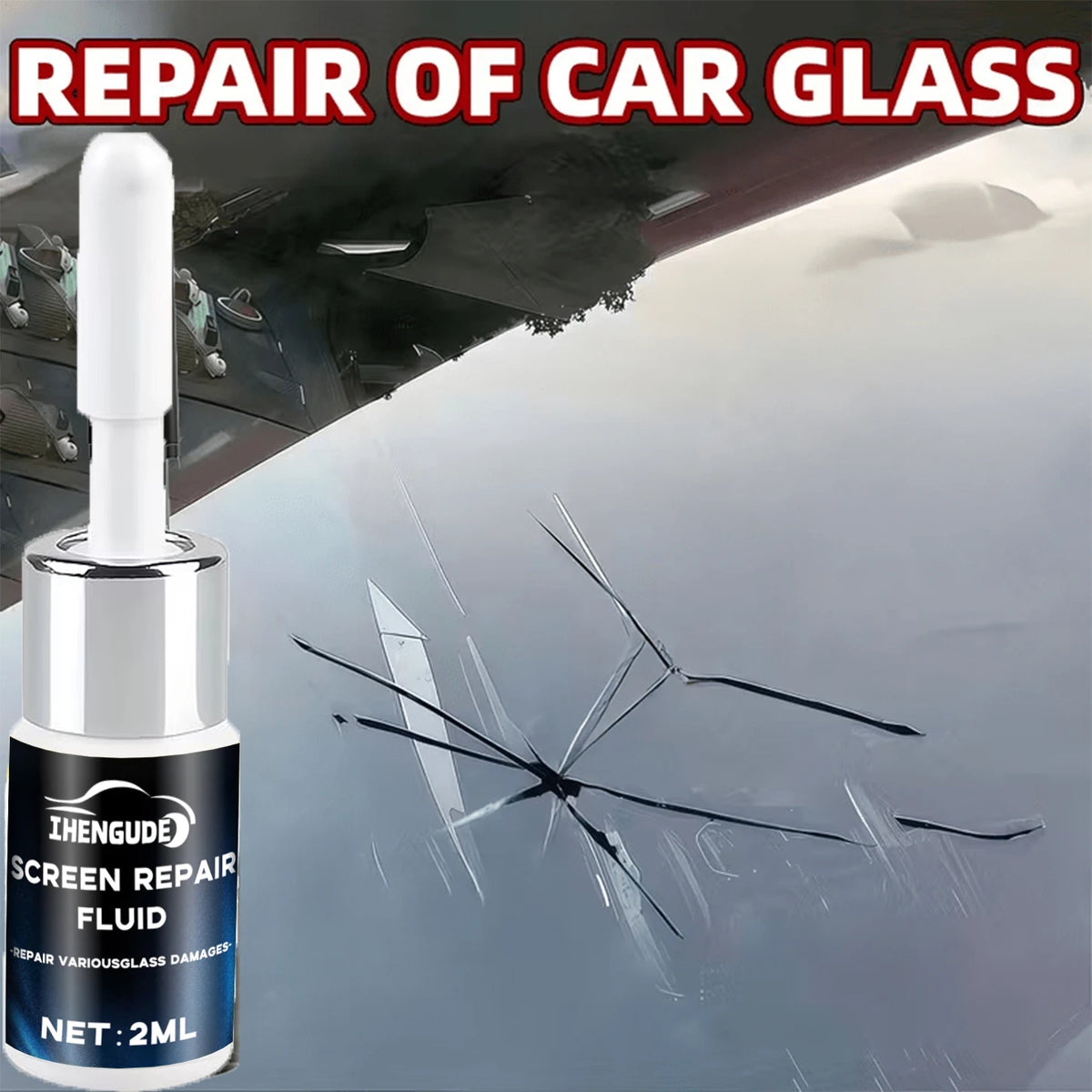 Glass Repair Liquid - Scratch & Crack Repair Kit