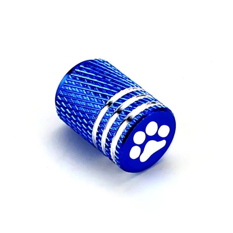 Paw Theme Tire Valve Caps