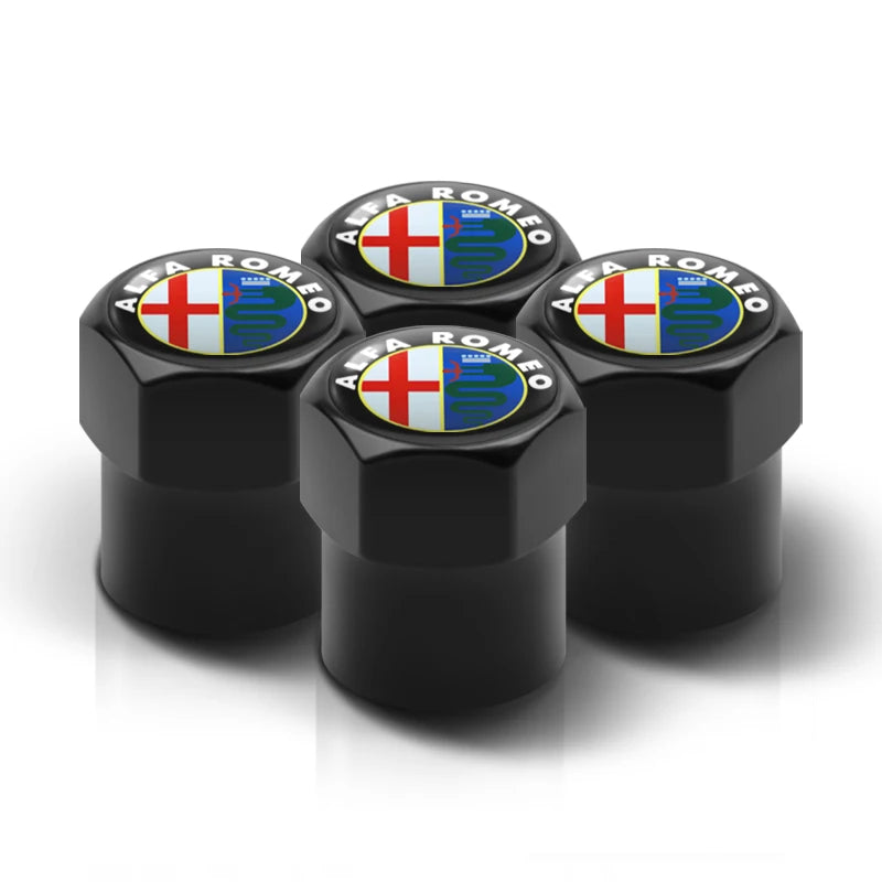 3D Aluminum Tire Valve Caps – Car Wheel Accessories (Set of 4)