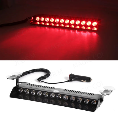 12 LED Car Strobe Warning Light – 12V Waterproof Flash Beacon