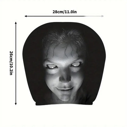 Car Headrest Cover Halloween Horror Print - Universal Elastic Dustproof Sleeve Set of 2