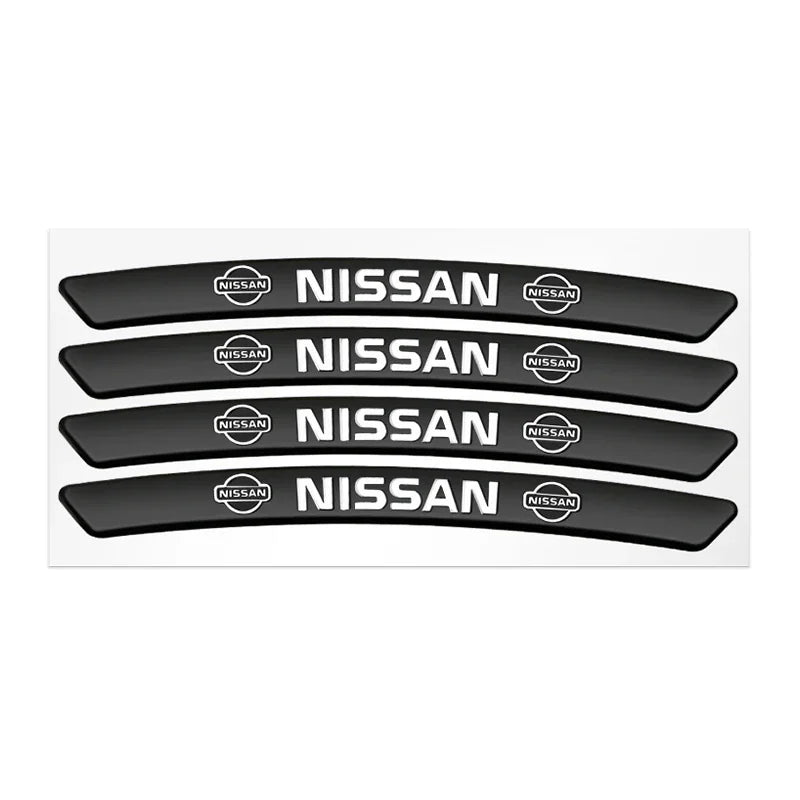 Aluminum Car Wheel Hub Stickers – Tire Rim Decoration (4 pcs)