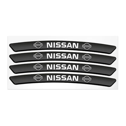Aluminum Car Wheel Hub Stickers – Tire Rim Decoration (4 pcs)