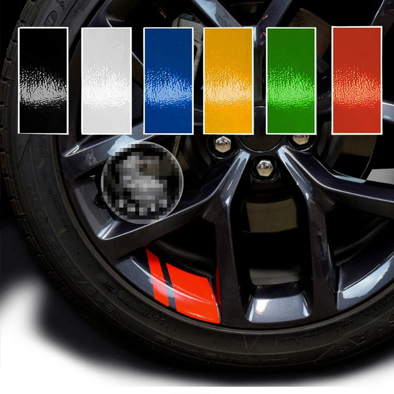 Reflective Car Wheel Hub Decal Stickers – 6 Pcs Rim Decals