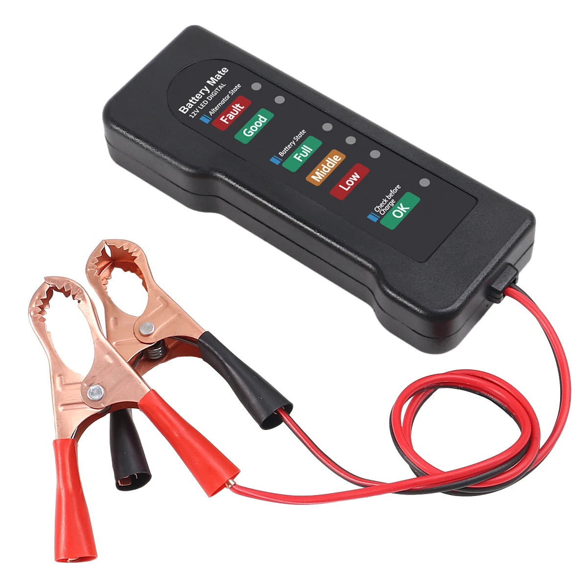 12V Car Battery Tester – LED Alternator & Charging System Checker