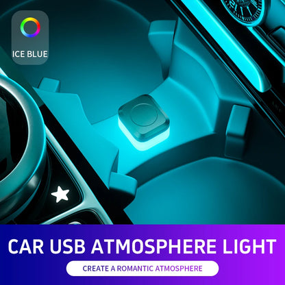 Car USB LED Atmosphere Light – Plug & Play Interior Mood Lamp 5V