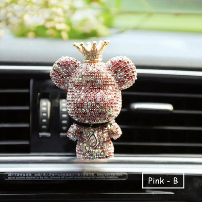 Rhinestone Bear Car Ornaments