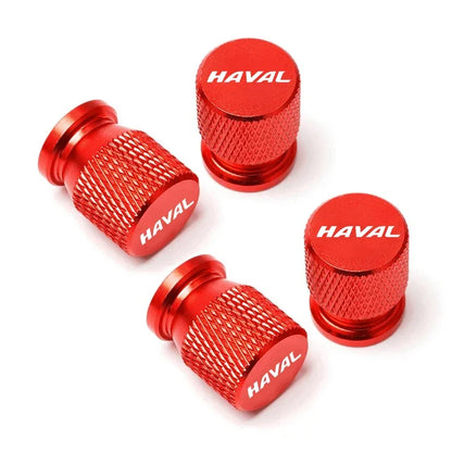 CNC Aluminum Tire Valve Stem Caps – Set of 4 | 7 Colors