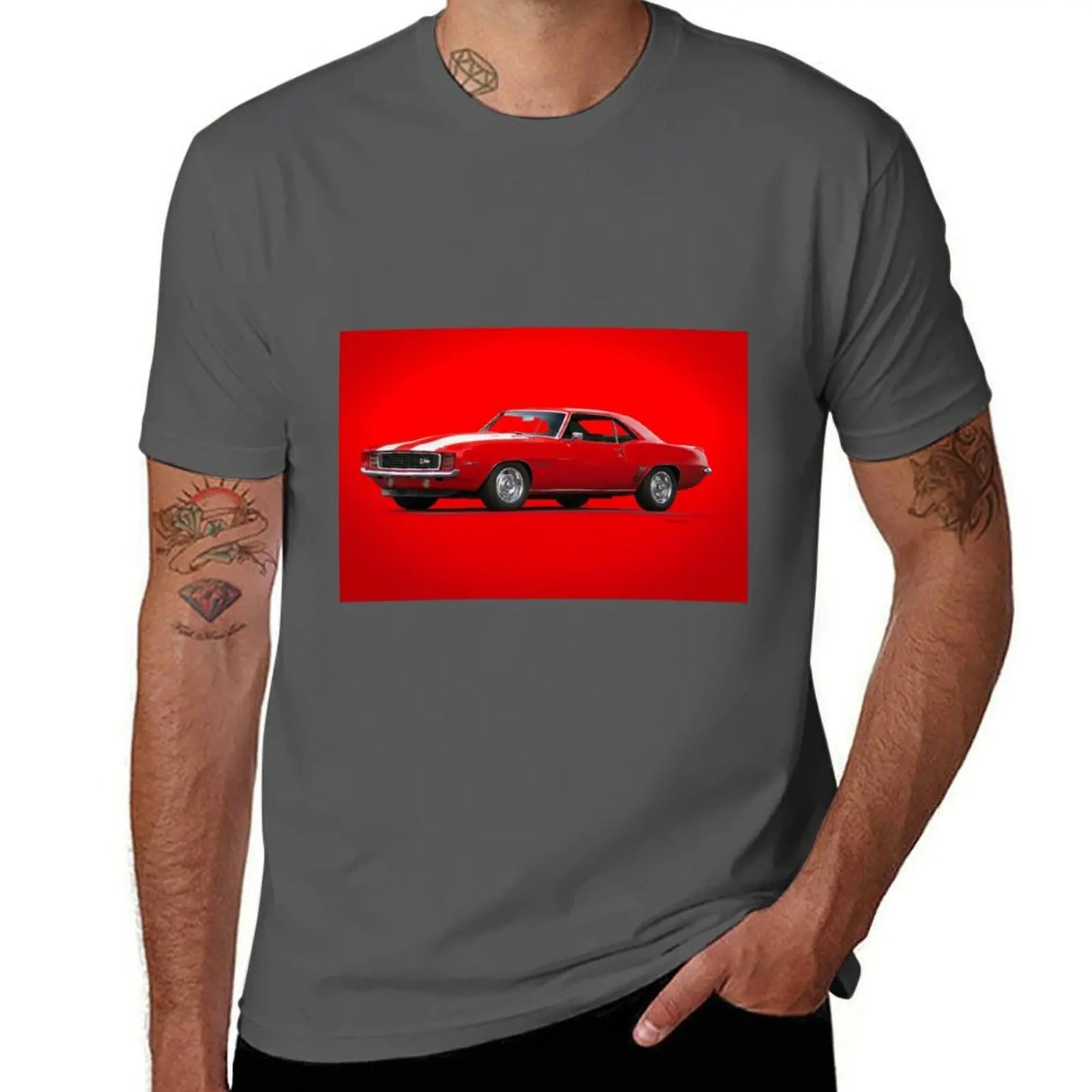 Classic Muscle Car Graphic T-Shirt | Novelty Print Cotton Tee