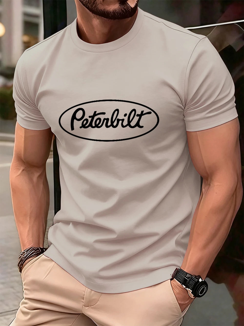 Letter Print Oversized Cotton T-Shirt | Soft Crew Neck Tee