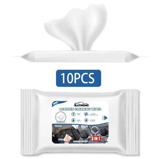 3-in-1 Car Interior Cleaning Wipes – Leather, Dashboard & Console