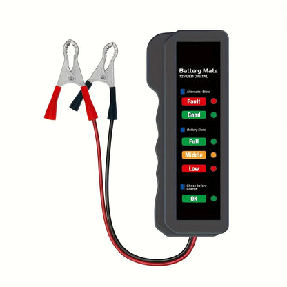 12V Car Battery Tester – Alternator & Charging System Analyzer
