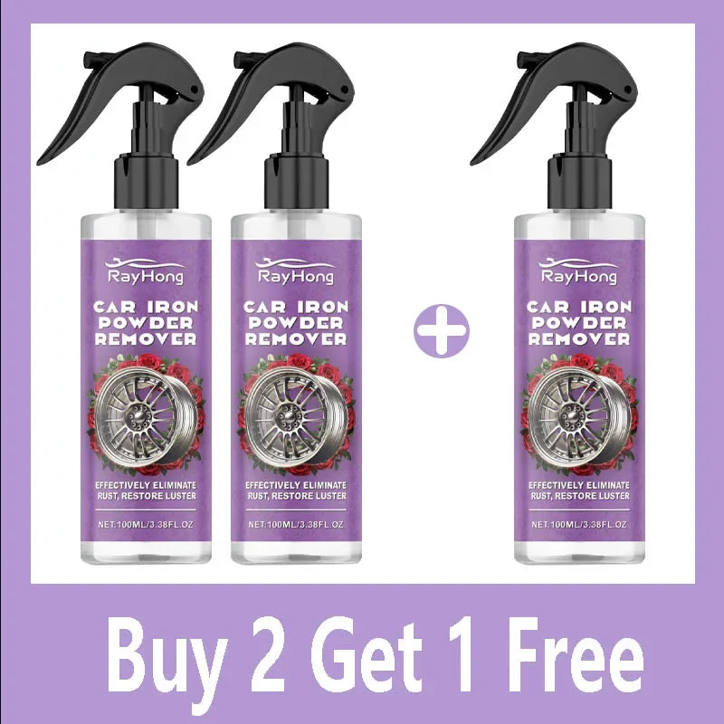 Car Iron Particle & Rust Remover Spray – Paint & Wheel Cleaner (3 x 100ml)