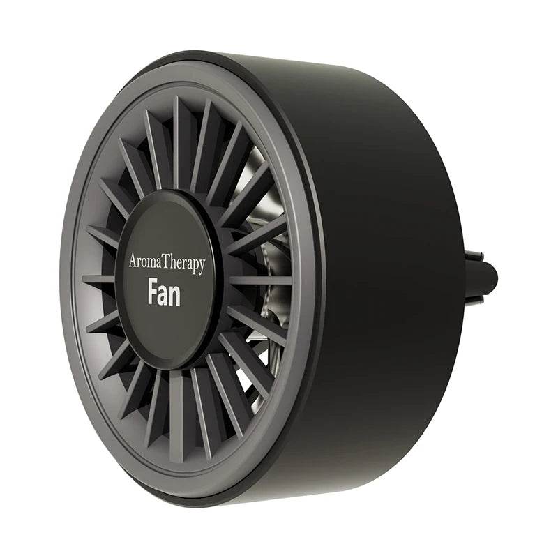 Car Mini Fan Aromatherapy Air Freshener - 7-Color RGB 3-Speed Type-C Clip-On Vent Fan