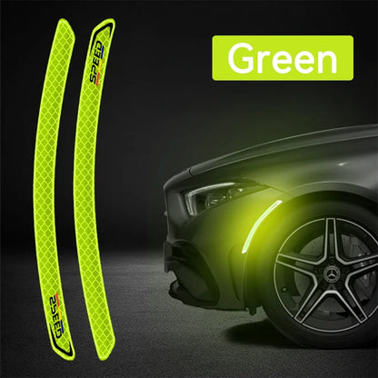 Car Wheel Arch Reflective Stickers – Safety Warning Strips (2 pcs)