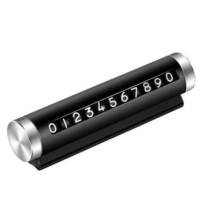 Temporary Parking Card – Aluminum Phone Number Plate with Rotating Digits