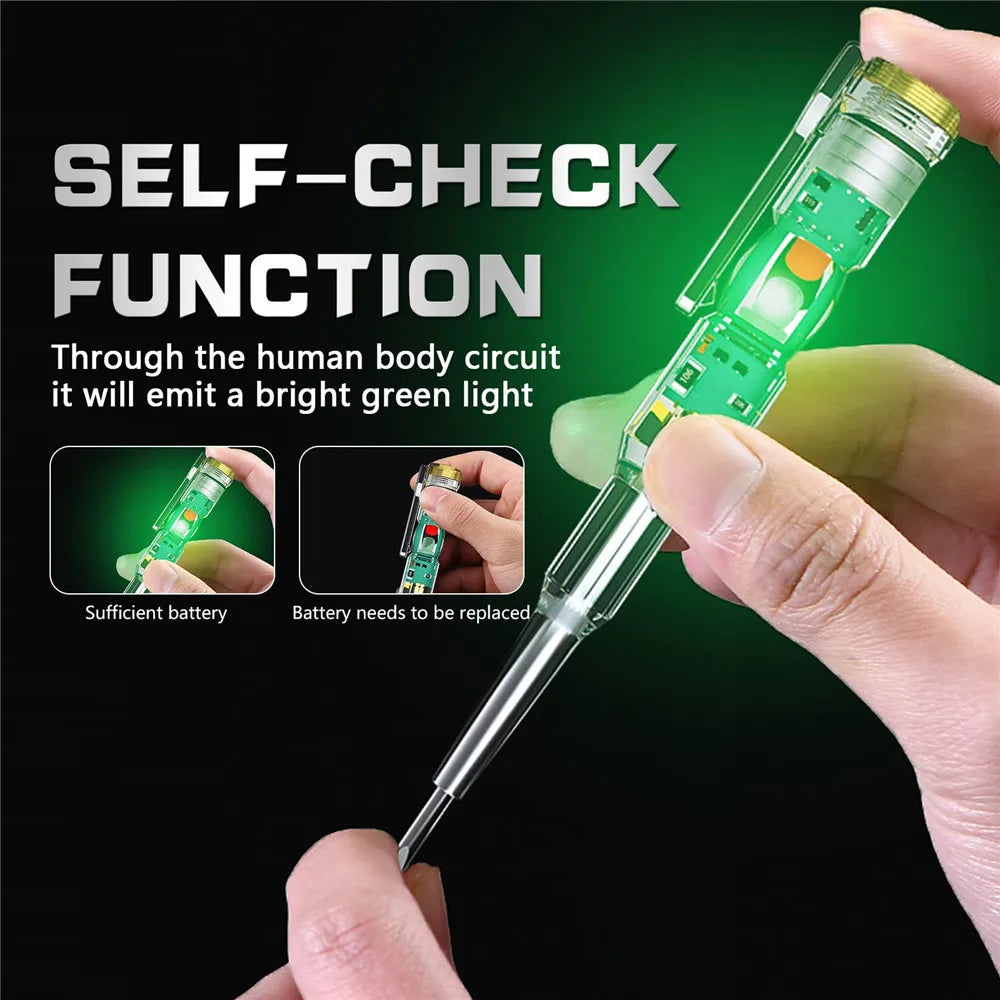 Non-Contact Voltage Tester Pen – AC Induction Electrical Screwdriver (2 pcs)