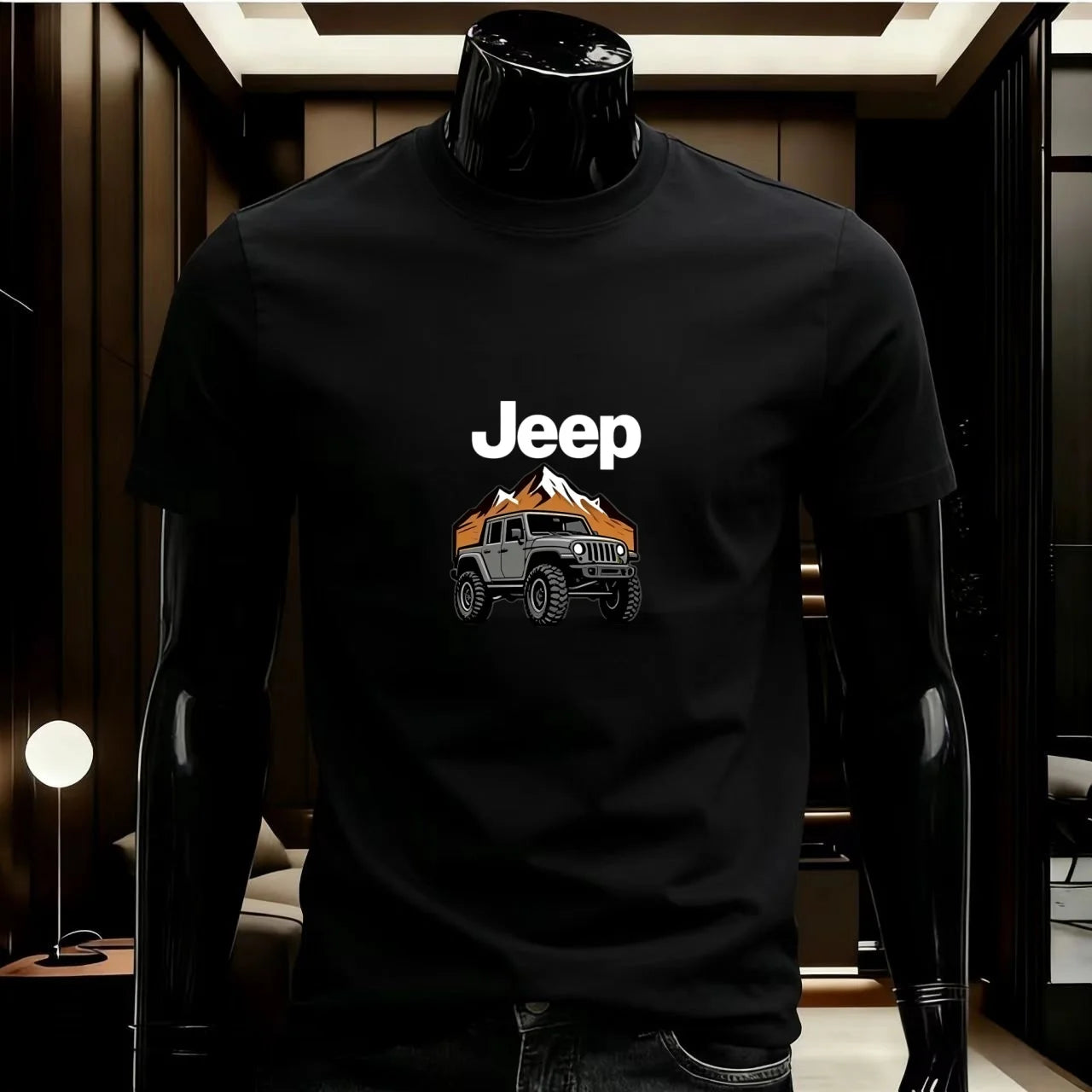 Off-Road Print Cotton T-Shirt – Men's Casual Summer Tee