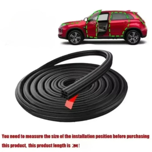Car Door Seal Strip - 3-Layer Sound Insulation Weatherstrip Rubber 2M