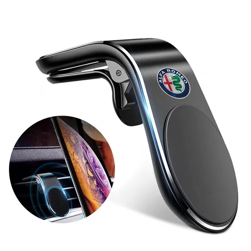 Magnetic Car Phone Holder – Metal Air Vent Mount 360° Rotation