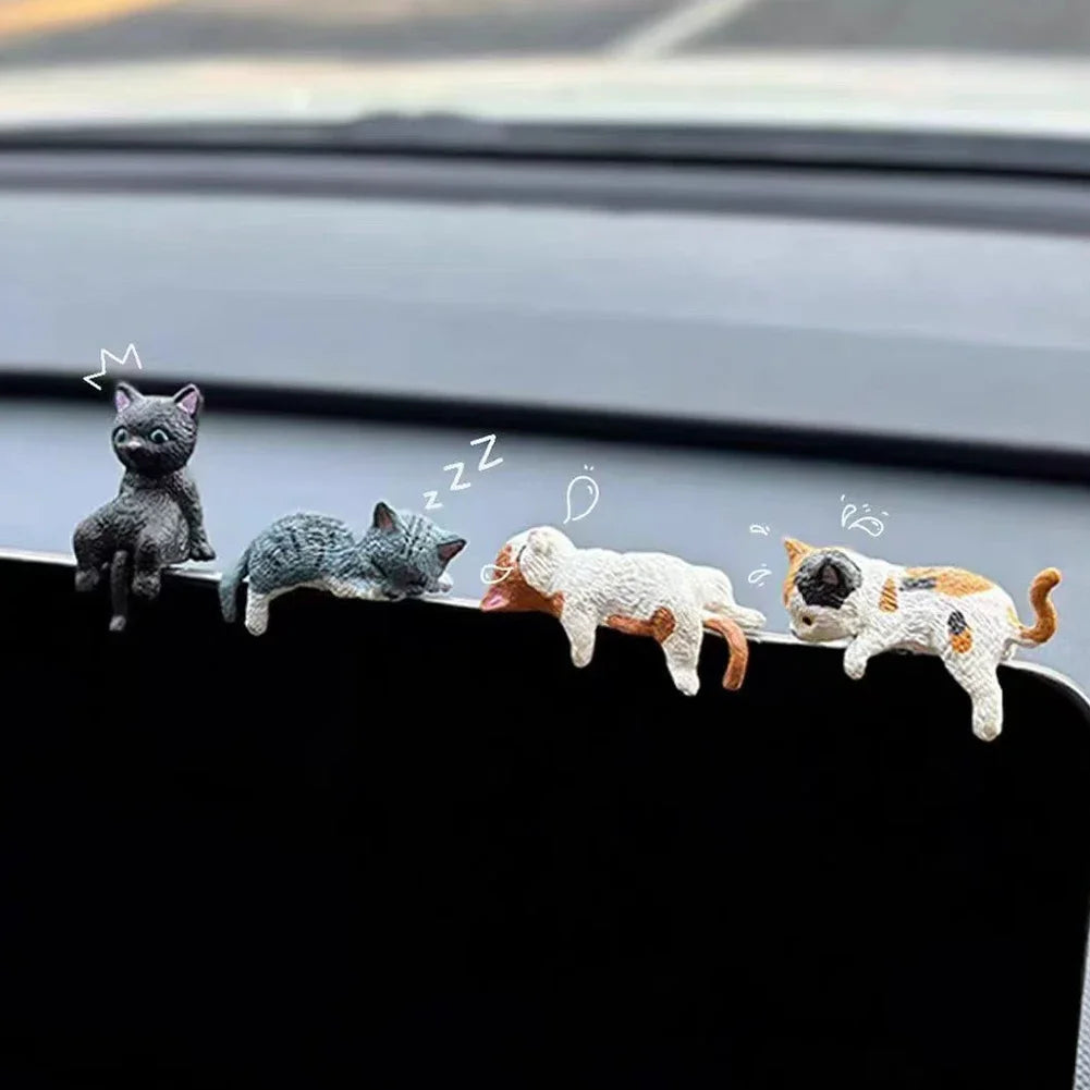 Set of 5 Cute Cat Dashboard Ornaments